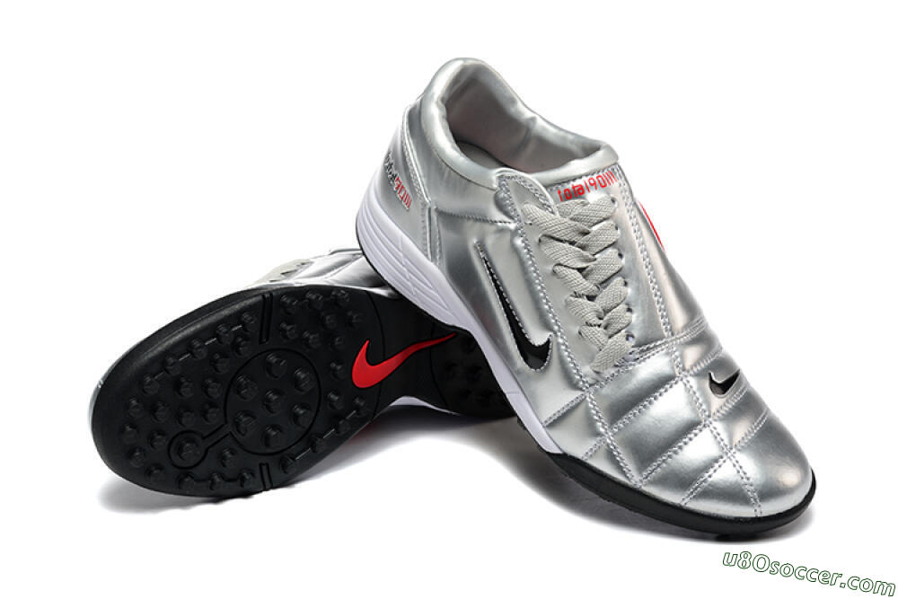 Nike Total 90 III TF Artificial Turf Soccer Shoes - Silver/Black/White 4