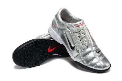 Nike Total 90 III TF Artificial Turf Soccer Shoes - Silver/Black/White