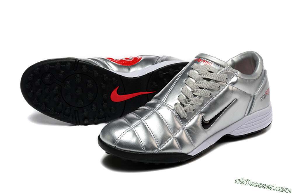 Nike Total 90 III TF Artificial Turf Soccer Shoes - Silver/Black/White 3