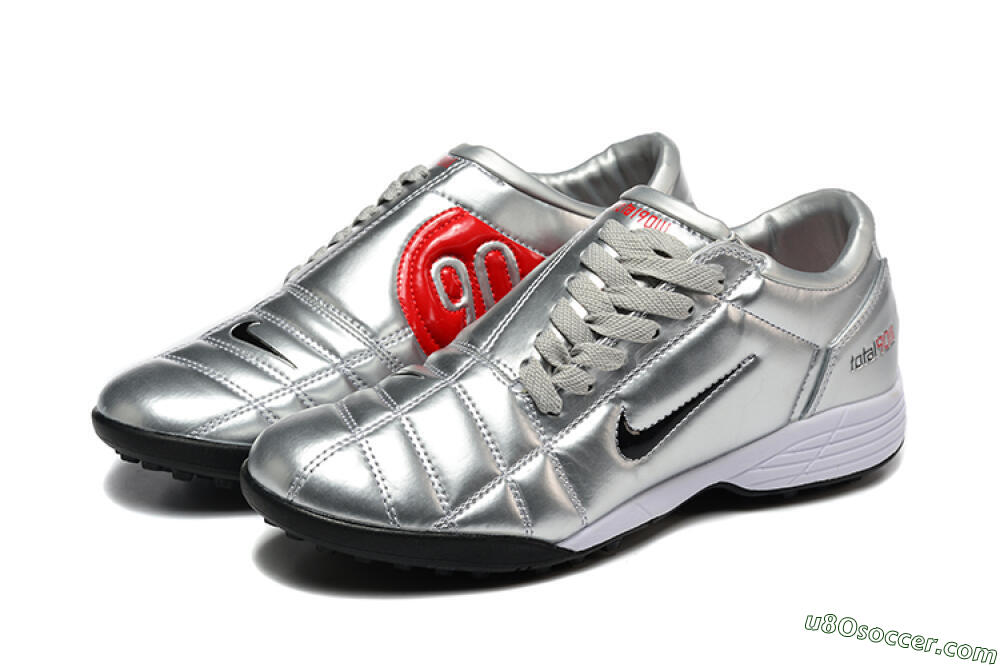 Nike Total 90 III TF Artificial Turf Soccer Shoes - Silver/Black/White 5