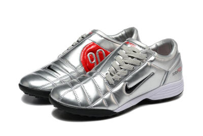 Nike Total 90 III TF Artificial Turf Soccer Shoes - Silver/Black/White