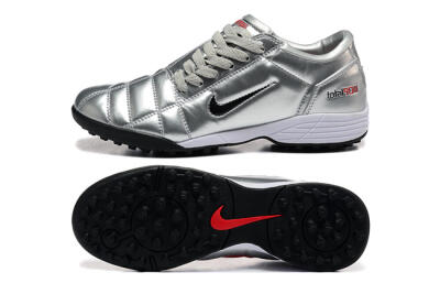 Nike Total 90 III TF Artificial Turf Soccer Shoes - Silver/Black/White