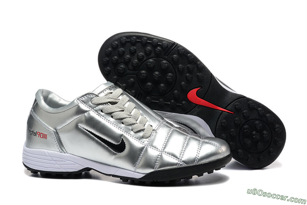 Nike Total 90 III TF Artificial Turf Soccer Shoes - Silver/Black/White 1