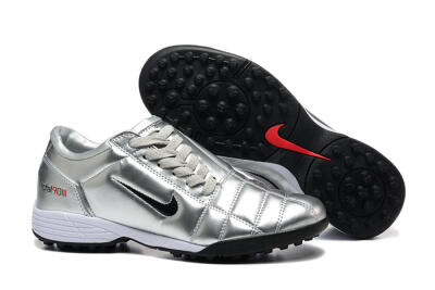 Nike Total 90 III TF Artificial Turf Soccer Shoes - Silver/Black/White
