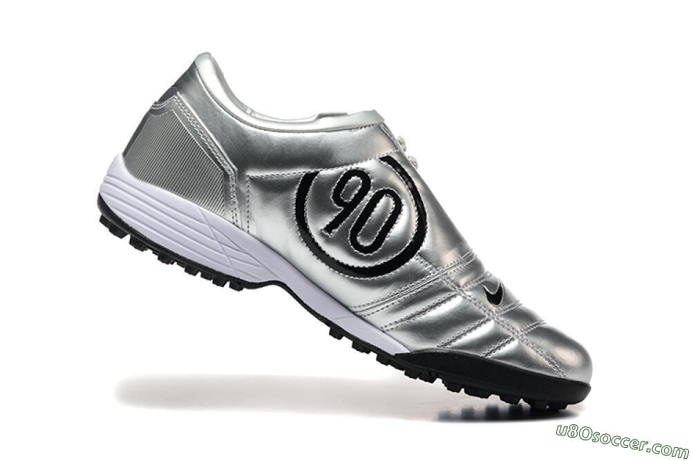 Nike Total 90 III TF Artificial Turf Soccer Shoes - Silver/Black/White 7