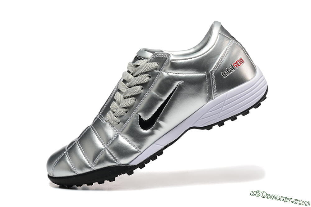 Nike Total 90 III TF Artificial Turf Soccer Shoes - Silver/Black/White 8