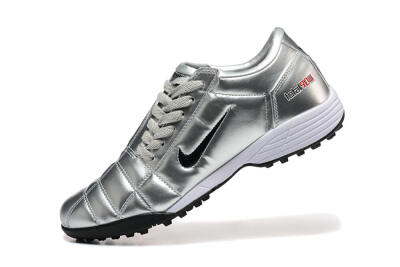 Nike Total 90 III TF Artificial Turf Soccer Shoes - Silver/Black/White