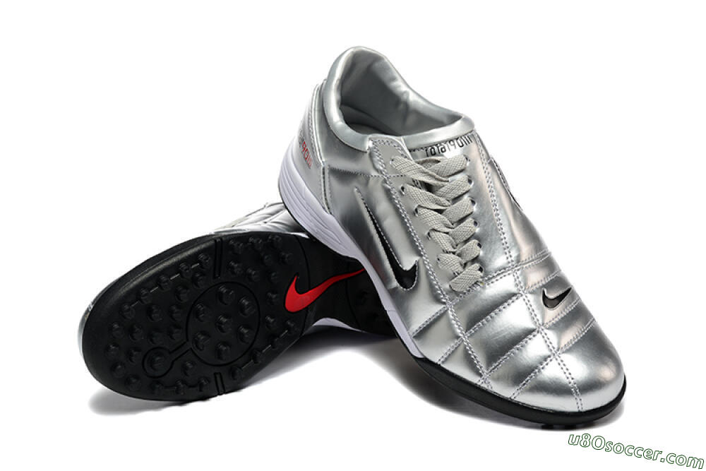 Nike Total 90 III TF Artificial Turf Soccer Shoes - Silver/Black/White 4