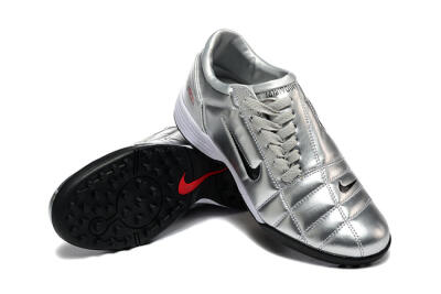 Nike Total 90 III TF Artificial Turf Soccer Shoes - Silver/Black/White