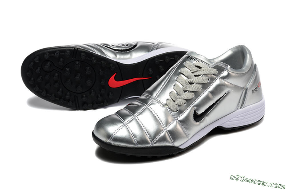 Nike Total 90 III TF Artificial Turf Soccer Shoes - Silver/Black/White 3