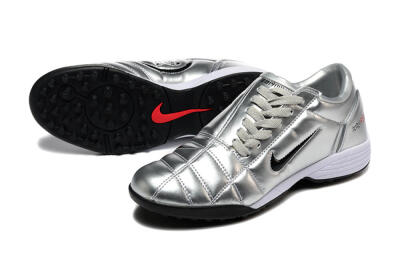 Nike Total 90 III TF Artificial Turf Soccer Shoes - Silver/Black/White