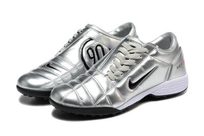 Nike Total 90 III TF Artificial Turf Soccer Shoes - Silver/Black/White