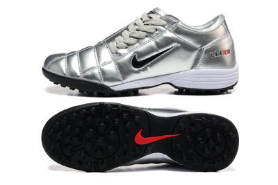 Nike Total 90 III TF Artificial Turf Soccer Shoes - Silver/Black/White