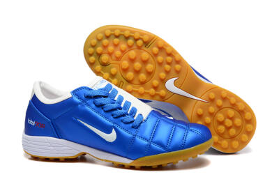 Nike Total 90 III TF Artificial Turf Soccer Shoes - Blue/White/Brown