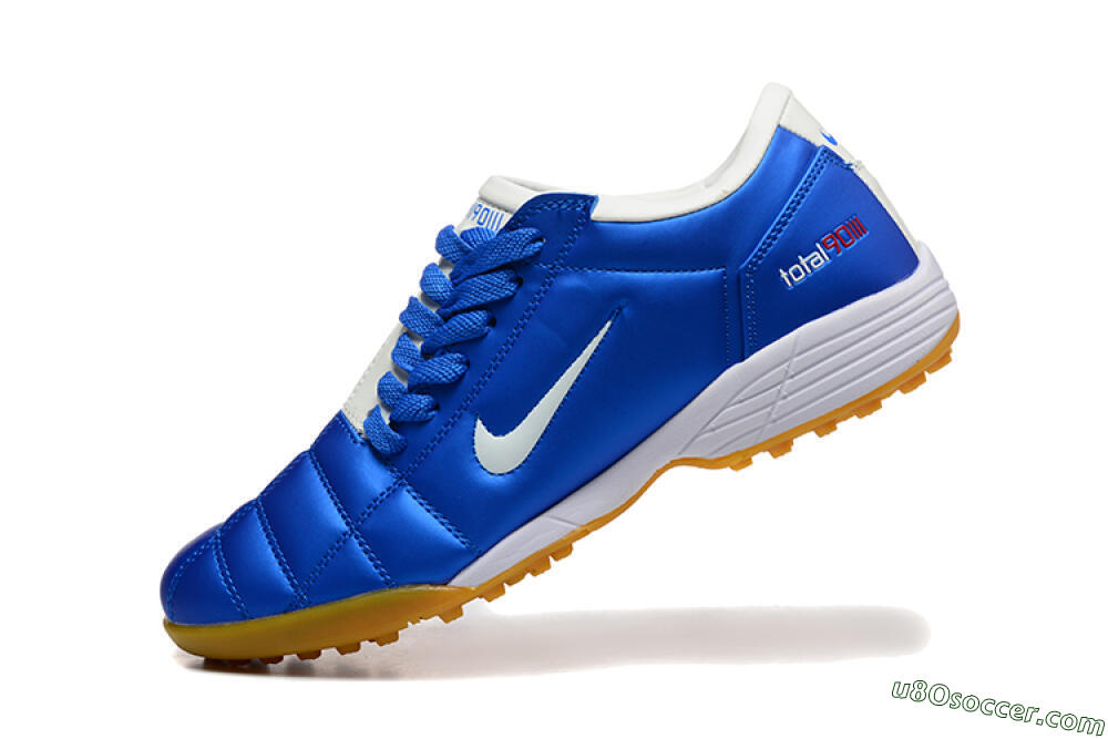 Nike Total 90 III TF Artificial Turf Soccer Shoes - Blue/White/Brown 8