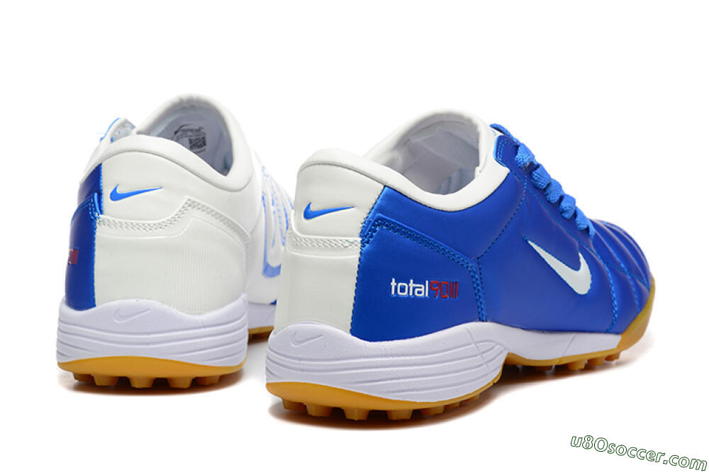 Nike Total 90 III TF Artificial Turf Soccer Shoes - Blue/White/Brown 9