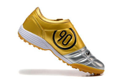 Nike Total 90 III TF Artificial Turf Soccer Shoes - Silver/Black/Yellow