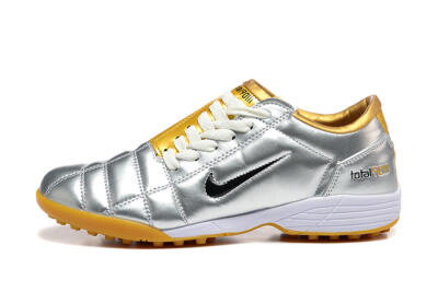 Nike Total 90 III TF Artificial Turf Soccer Shoes - Silver/Black/Yellow