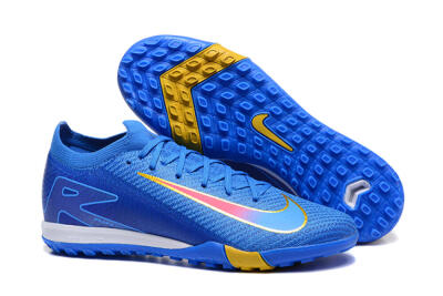 Nike Air Zoom Mercurial Vapor 16 Elite TF Artificial Turf Soccer Shoes - Blue/Gold/Pink