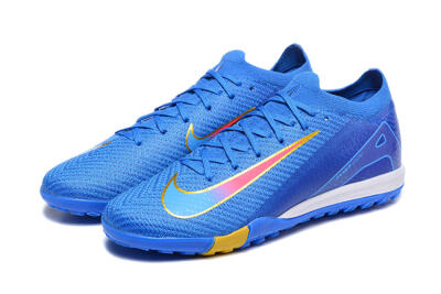 Nike Air Zoom Mercurial Vapor 16 Elite TF Artificial Turf Soccer Shoes - Blue/Gold/Pink