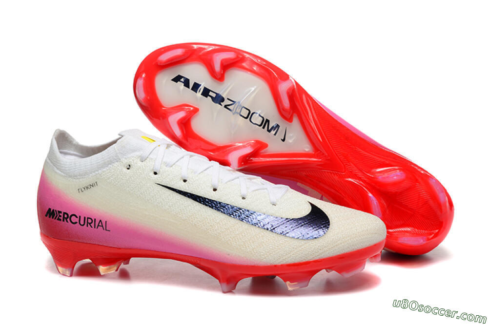 Nike Air Zoom Mercurial Vapor 16 Elite FG Firm Ground Soccer Cleats - Beige/Black/Red 1