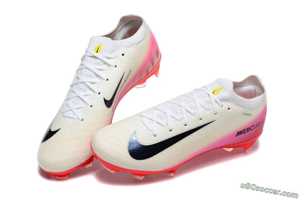 Nike Air Zoom Mercurial Vapor 16 Elite FG Firm Ground Soccer Cleats - Beige/Black/Red 6