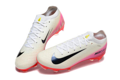 Nike Air Zoom Mercurial Vapor 16 Elite FG Firm Ground Soccer Cleats - Beige/Black/Red