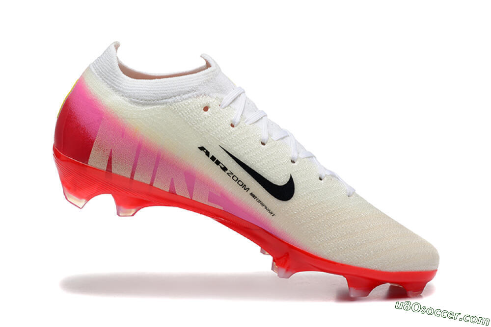 Nike Air Zoom Mercurial Vapor 16 Elite FG Firm Ground Soccer Cleats - Beige/Black/Red 7