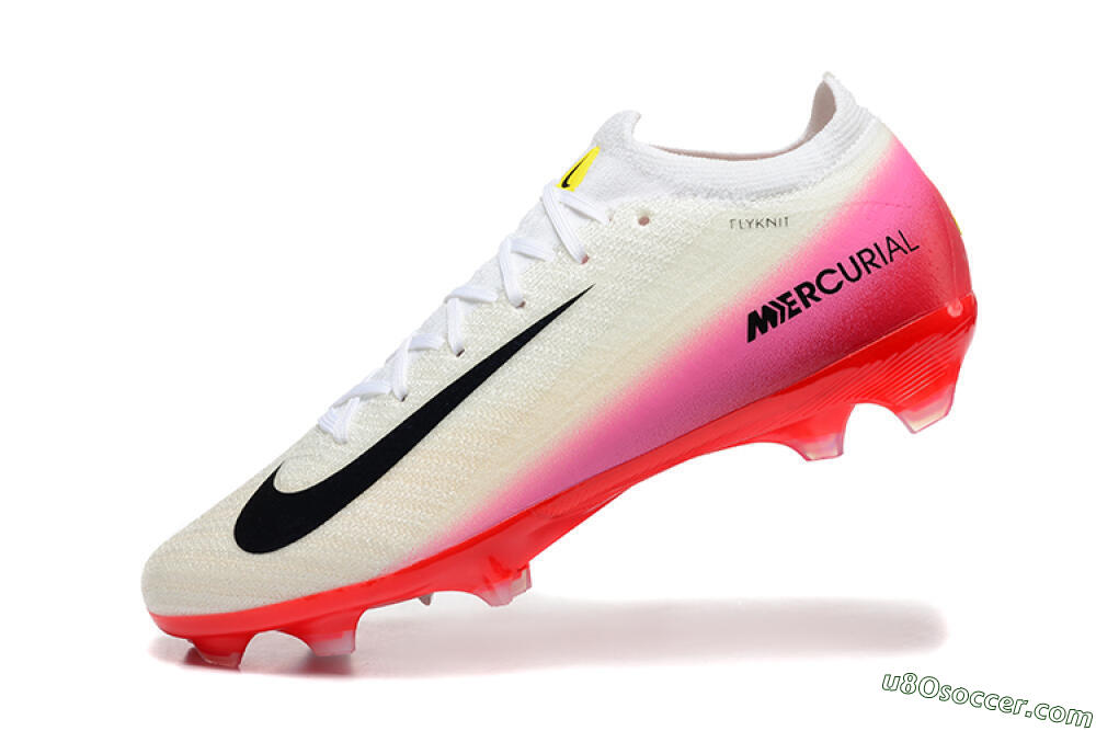 Nike Air Zoom Mercurial Vapor 16 Elite FG Firm Ground Soccer Cleats - Beige/Black/Red 8