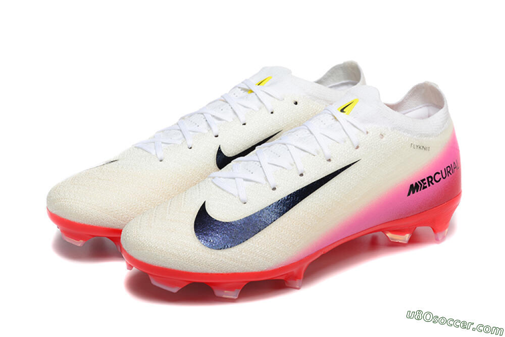 Nike Air Zoom Mercurial Vapor 16 Elite FG Firm Ground Soccer Cleats - Beige/Black/Red 5