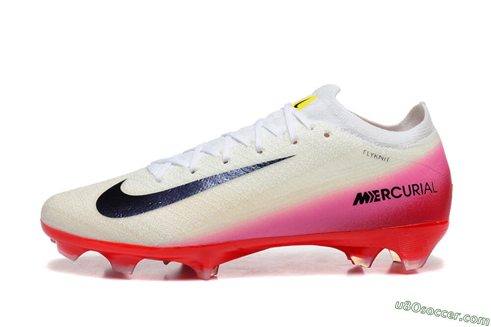 Nike Air Zoom Mercurial Vapor 16 Elite FG Firm Ground Soccer Cleats - Beige/Black/Red 2