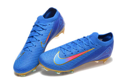 Nike Air Zoom Mercurial Vapor 16 Elite FG Firm Ground Soccer Cleats - Blue/Gold/Pink