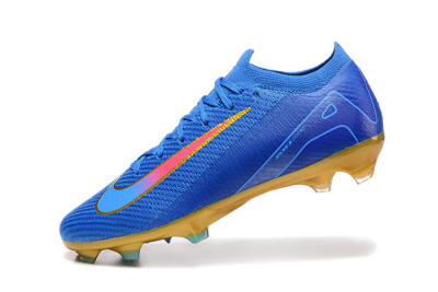Nike Air Zoom Mercurial Vapor 16 Elite FG Firm Ground Soccer Cleats - Blue/Gold/Pink