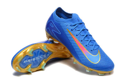 Nike Air Zoom Mercurial Vapor 16 Elite FG Firm Ground Soccer Cleats - Blue/Gold/Pink