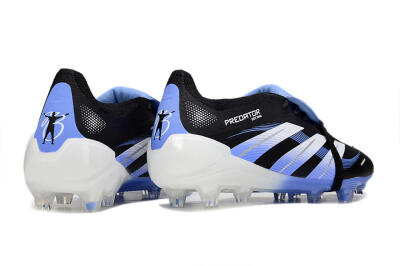 Adidas Predator 25 Elite Foldover Tongue FG Firm Ground Soccer Cleats - Black/White/Blue