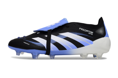 Adidas Predator 25 Elite Foldover Tongue FG Firm Ground Soccer Cleats - Black/White/Blue