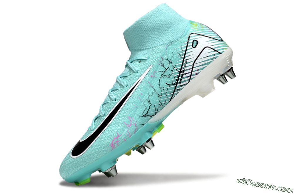 Nike Air Zoom Mercurial Superfly 10 Elite SG Soft Ground Soccer Cleats - Jade/White/Black 5