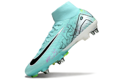 Nike Air Zoom Mercurial Superfly 10 Elite SG Soft Ground Soccer Cleats - Jade/White/Black