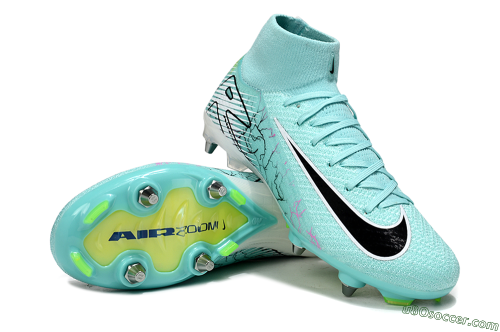 Nike Air Zoom Mercurial Superfly 10 Elite SG Soft Ground Soccer Cleats - Jade/White/Black 3