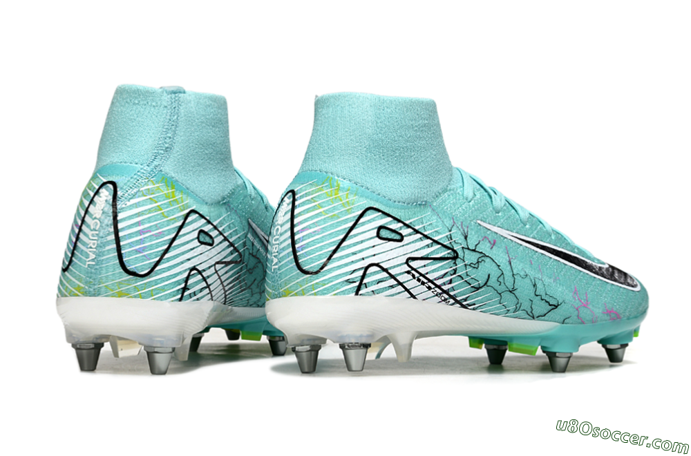 Nike Air Zoom Mercurial Superfly 10 Elite SG Soft Ground Soccer Cleats - Jade/White/Black 6