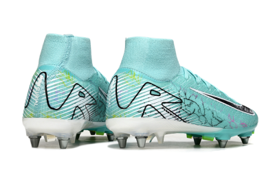 Nike Air Zoom Mercurial Superfly 10 Elite SG Soft Ground Soccer Cleats - Jade/White/Black