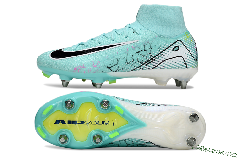 Nike Air Zoom Mercurial Superfly 10 Elite SG Soft Ground Soccer Cleats - Jade/White/Black 0