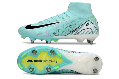 Nike Air Zoom Mercurial Superfly 10 Elite SG Soft Ground Soccer Cleats - Jade/White/Black