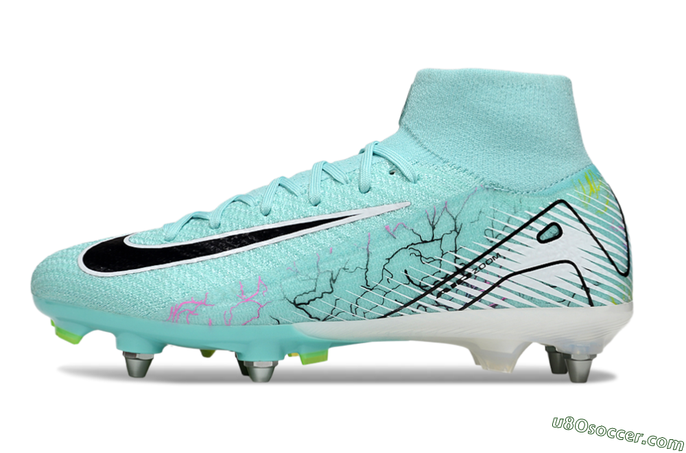 Nike Air Zoom Mercurial Superfly 10 Elite SG Soft Ground Soccer Cleats - Jade/White/Black 2