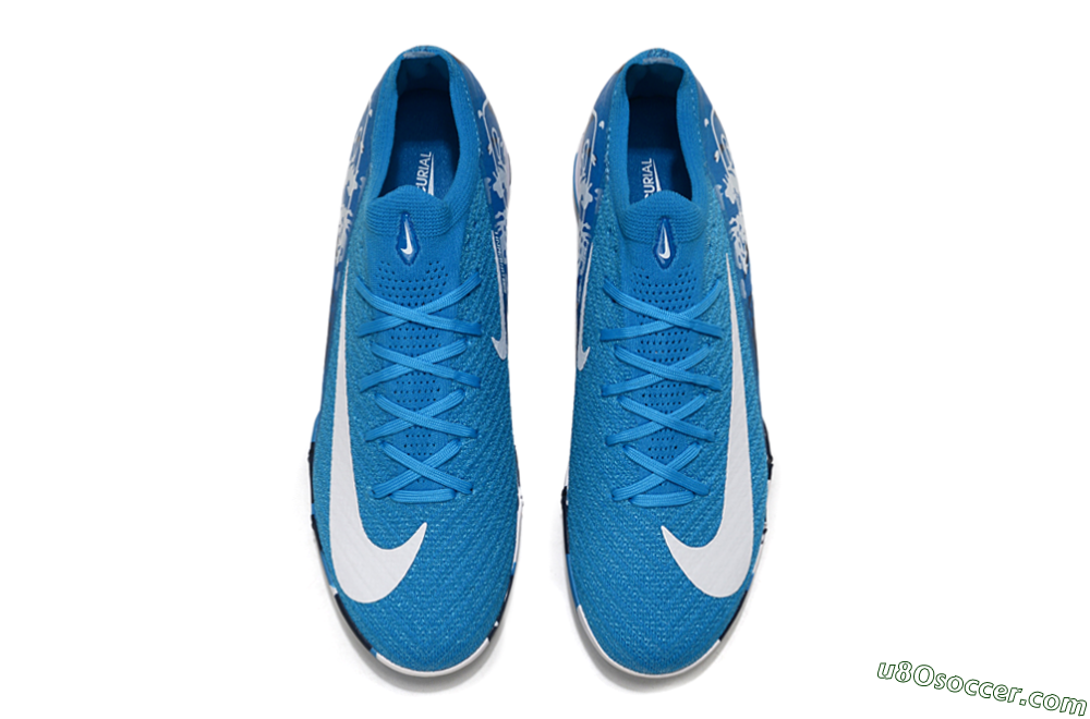Nike Air Zoom Mercurial Vapor 16 Elite TF Artificial Turf Soccer Shoes - Blue/White/Black 4