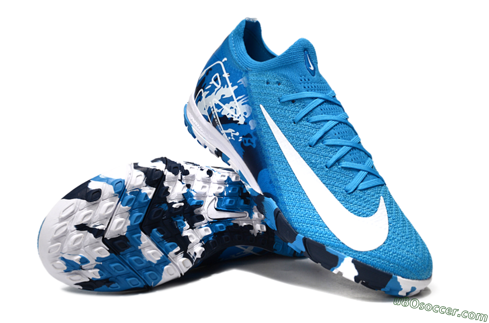 Nike Air Zoom Mercurial Vapor 16 Elite TF Artificial Turf Soccer Shoes - Blue/White/Black 3