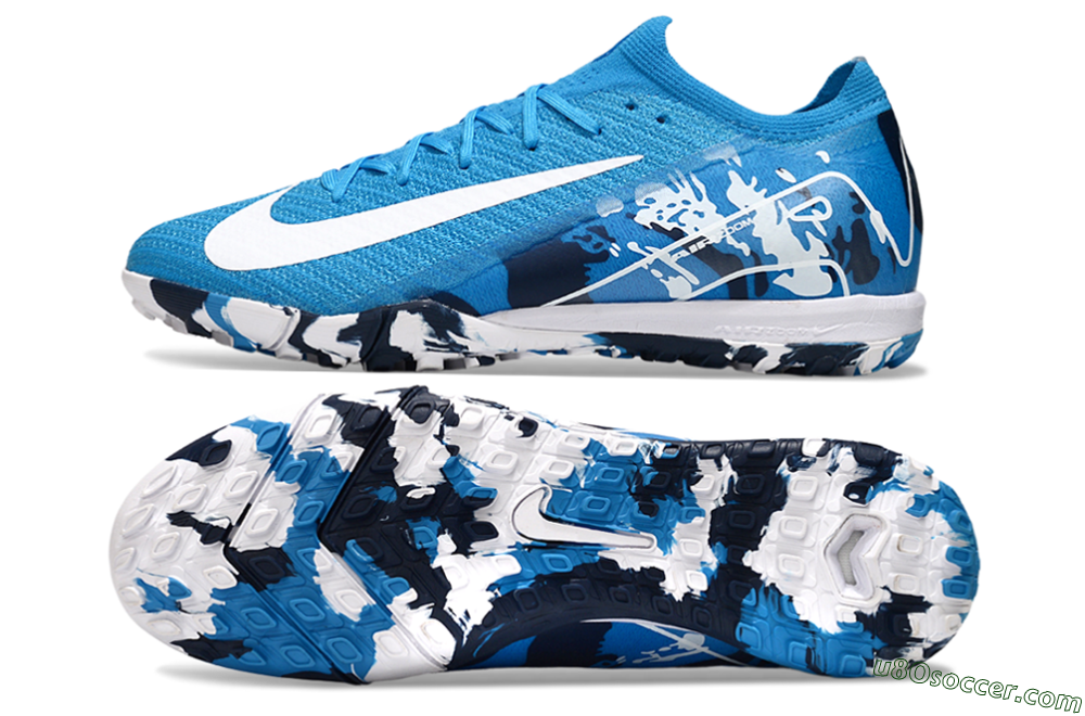 Nike Air Zoom Mercurial Vapor 16 Elite TF Artificial Turf Soccer Shoes - Blue/White/Black 0