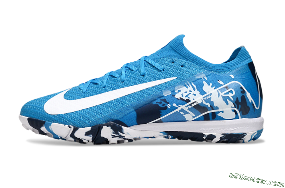 Nike Air Zoom Mercurial Vapor 16 Elite TF Artificial Turf Soccer Shoes - Blue/White/Black 2
