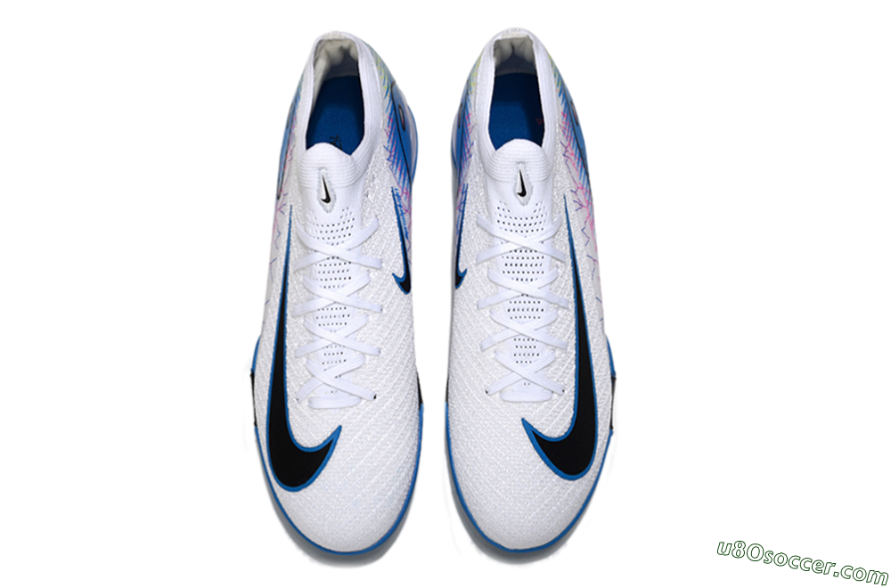 Nike Air Zoom Mercurial Vapor 16 Elite TF Artificial Turf Soccer Shoes - White/Blue/Black 4