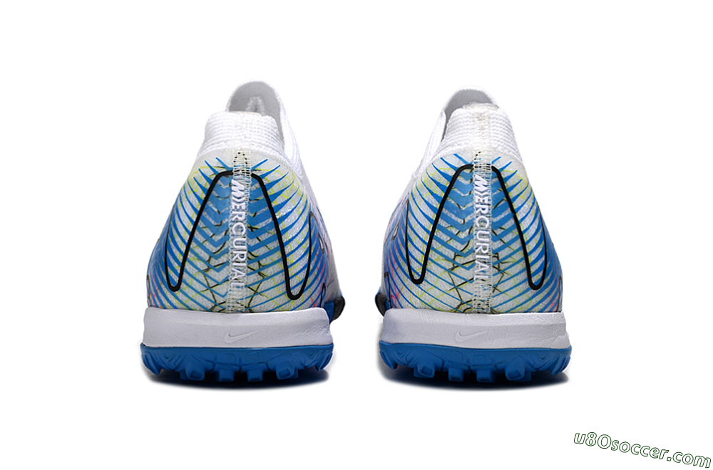 Nike Air Zoom Mercurial Vapor 16 Elite TF Artificial Turf Soccer Shoes - White/Blue/Black 5